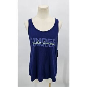 Under Armour Loose Fit Navy Logo Tank